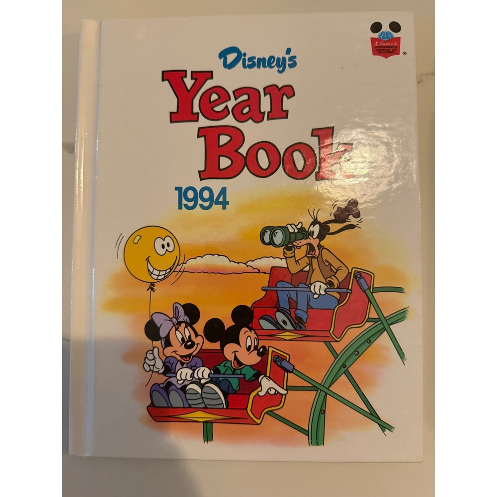 Disney's Year Book 1994 Grolier Enterprises Vintage Hardcover Mickey Mouse Goofy